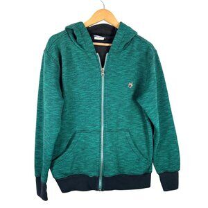 The Hundreds Adam bomb Full zip up embroidered hooded jacket green sz M